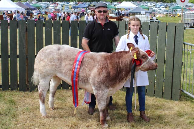 The reserve commercial beef champion at Castlewellan Show 2022 - bredand exhibited by Robert Miller from Moneymore