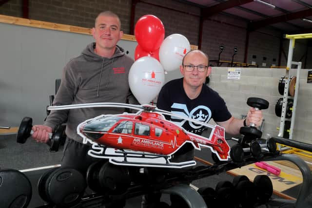 Paul Quinn and Paul Humphries who will take on the challenge for Air Ambulance NI. Image McAuley Multimedia