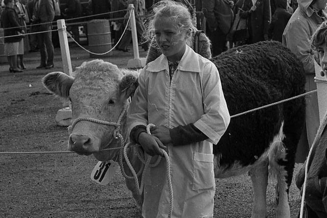 Ruth Smylie from Carrickfergus, Co Antrim, was among the proud exhibitors at the Enniskillen (Fermanagh) Show in August 1982. Picture: Farming Life/News Letter archives