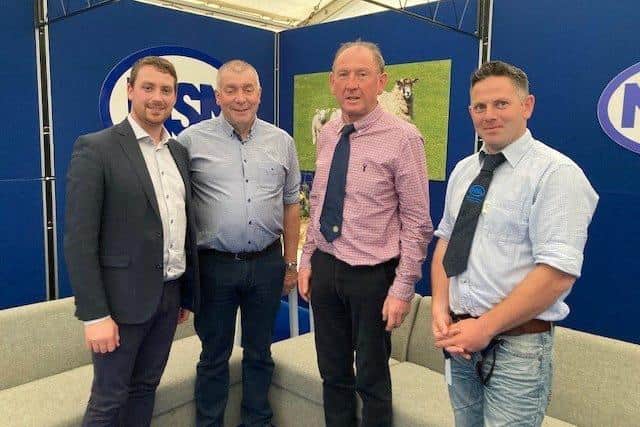 UFU beef and lamb policy officer Daryl McLaughlin, hill farming vice chair Clement Lynch, beef and lamb chair Pat McKay and hill farming chair Alastair Armstrong.