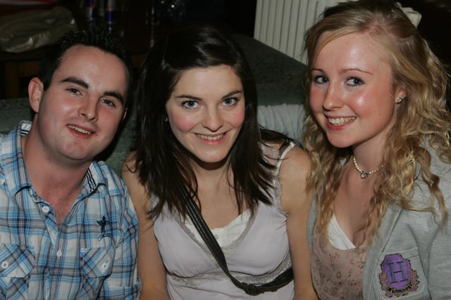 Andrew Torrens, Carolyn Hunter and Emma Laughlin enjoy the Co Londonderry YFC disco at the Manor Hotel in Kilrea in 2010. Picture: Steven McAuley/Kevin McAuley (McAuley Multimedia)