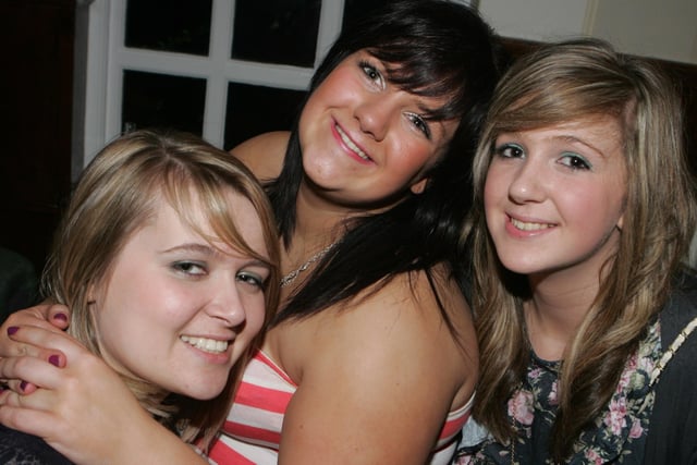 Charlotte Taylor, Lynsay Walker and Nicola Clyde enjoy the Co Londonderry YFC disco at the Manor Hotel in Kilrea in 2010. Picture: Steven McAuley/Kevin McAuley (McAuley Multimedia)