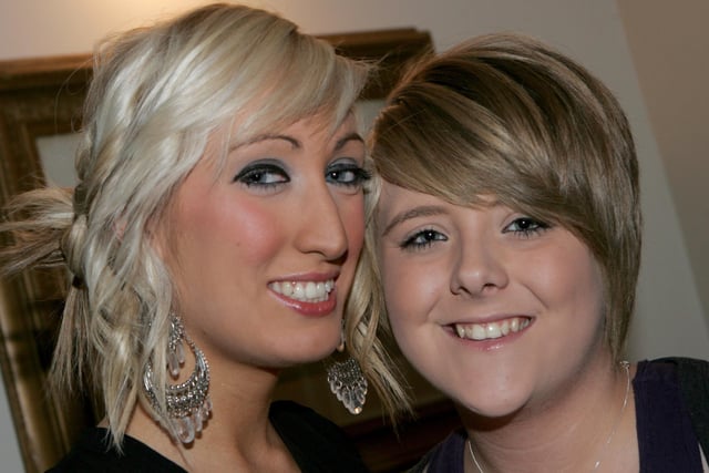 Gemma McCullough and Stacy Marshall enjoy the Co Londonderry YFC disco at the Manor Hotel in Kilrea in 2010. Picture: Steven McAuley/Kevin McAuley (McAuley Multimedia)