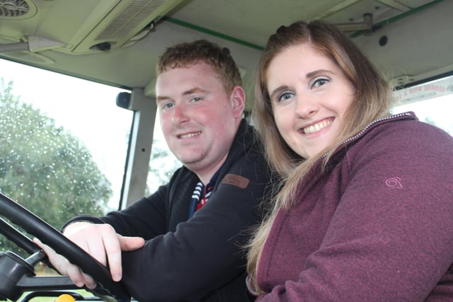 Peter Martin and Beverley Smyth looking forward to the tractor run at Magherally