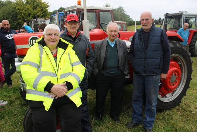 Waiting for the start of the tractor run (from left) Peter and Henry Carvell, Robert Gray and Alan Dawson