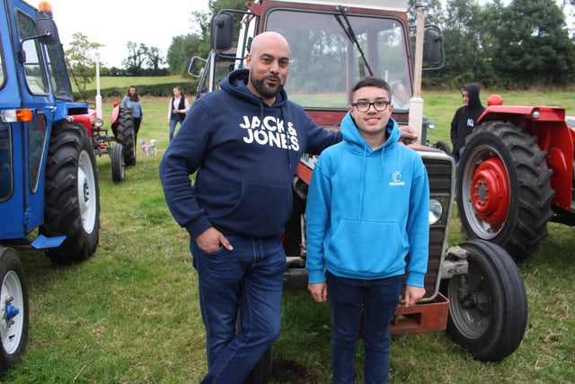 Philip and Samuel Sneddon at the tractor run