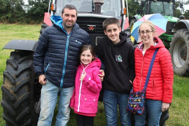 The Cairns family supported the tractor run at Magherally last Friday night