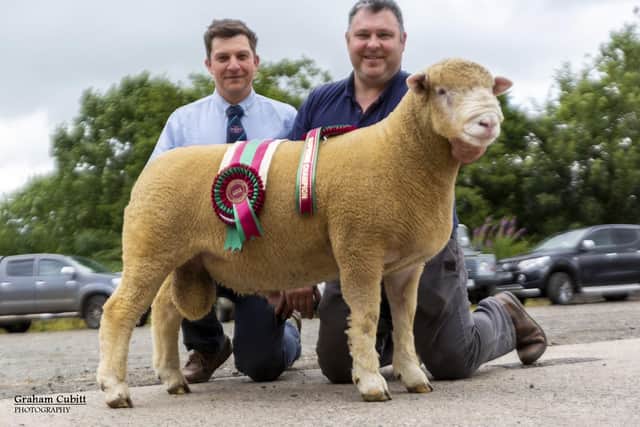 Overall champion from Thomas Wright, pictured with judge Richard Rossiter