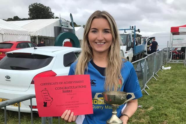 Laura Robson who was placed first in the girls task at the Antrim Show