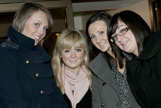 Laura McCrystal, Lynda Crothers, Joann Andrews and Lynsey Cathcart pictured at the Kilrea YFC Boxing Night Disco held at Burberrys Portrush in 2010. Pic Steven McAuley/Kevin McAuley Photography Multimedia