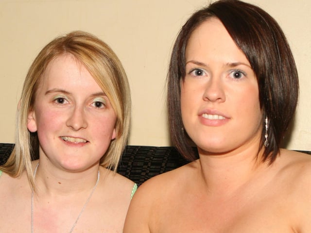 Diane Semple and Sharon Henry pictured at Garvagh YFC disco in the Imperial Hotel, Garvagh. Pic Kevin McAuley