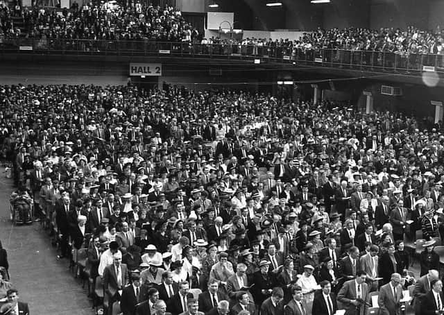 Congregations from across Northern Ireland as well as overseas attended the the Free Presbyterian Church's 40th anniversary celebrations at the King's Hall in March 1991. Picture: News Letter archives