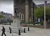 The statue to Colonel Edward Saunderson outside St Mark's Church in Portadown. Picture: Google