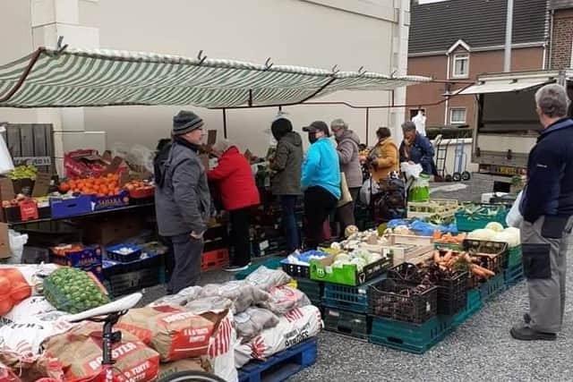 Business at the temporary market in Thomas St Portadown is thriving say traders.