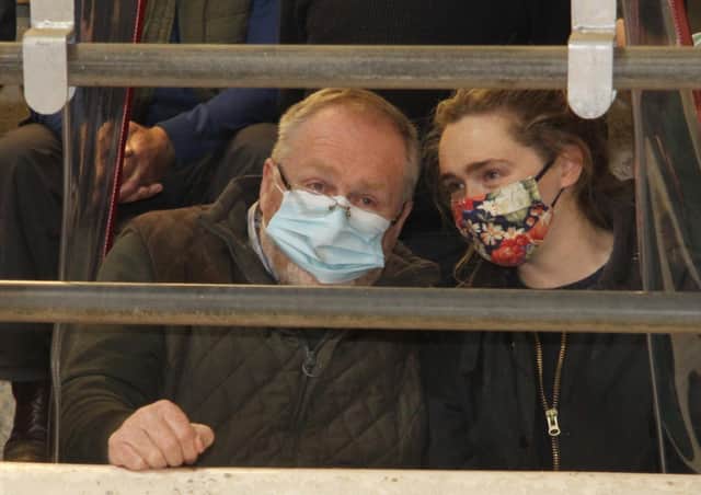 Keeping an eye on Aberdeen Angus trade at the Native Breeds sale, hosted by Dungannon Farmersâ€TM Mart. Picture: Julie Hazelton