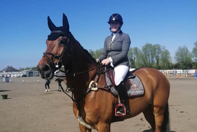 Johanna Sixt, winner of the 1.35m Grand Prix at the Meadows championship weekend.