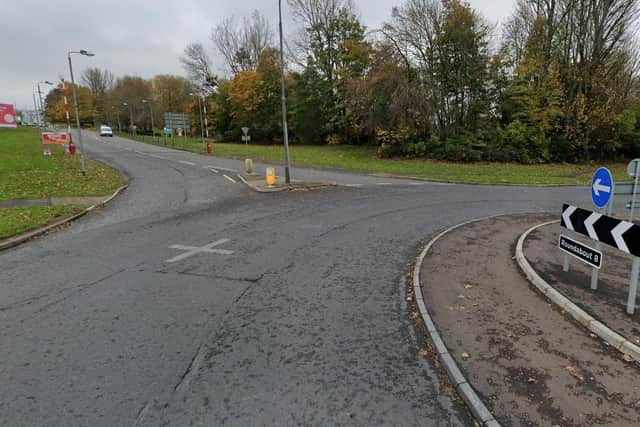 Roundabout 8 at the entrance to Craigavon Hospital. Photo courtesy of Google.