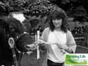 Esther Wilson from Armagh with Bellringer Two, the champion Shorthorn at the Balmoral Show in May 1991. The cow was owned by Tommy Irwin of Fintona. Picture: News Letter/Farming Life archives