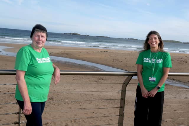 Causeway Coast and Glens Move More Co-ordinator Catherine King pictured at East Strand in Portrush with Margaret Ridley