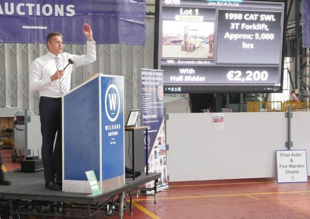 Ricky Wilson, Wilsons Auctions, auctioneer at the company's Blackwater site