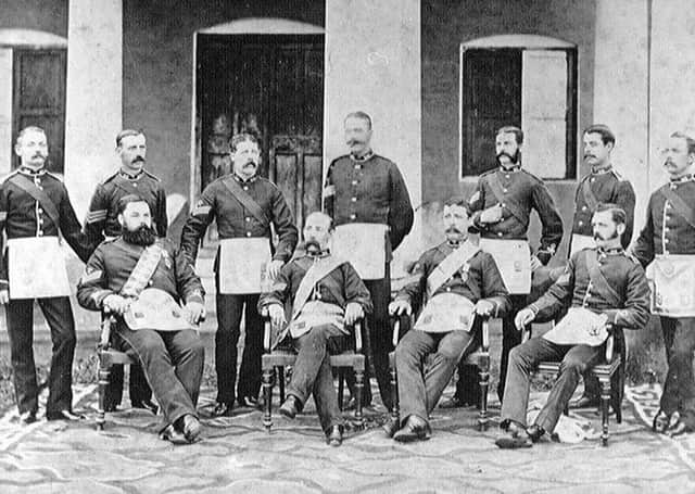 Members of the 37th (North Hampshire) Regiment's non-commissioned officers' Masonic Lodge, India, 1880 (circa). Picture: National Army Museum (https://www.nam.ac.uk/)