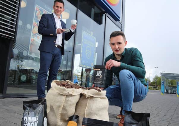 Pictured celebrating the new partnership is Gary Murray, Head of Buying at Lidl Ireland and Lidl Northern Ireland and Alf Walker, Business Development Manager at SlumberJack Coffee.