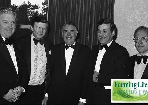 Pictured at the Northern Ireland Grain Trade Association annual dinner at the Culloden Hotel, Holywood, in April 1980 are: Mr Jim Wilson, Mr Robert Layburn, Mr William McCance, Mr Richard McClure and Mr Fred Walker. Picture: Farming Life archives