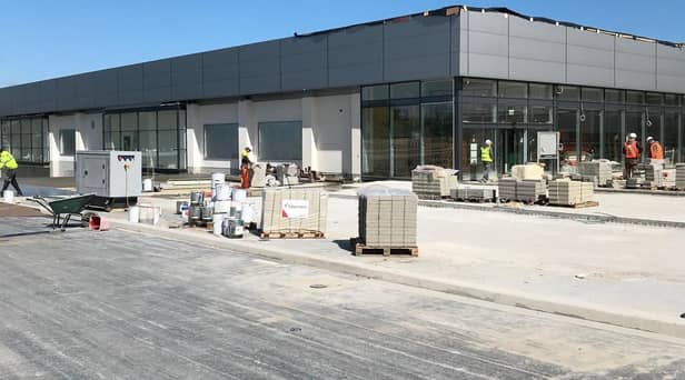 Final days of construction of Lidl in Portadown. Work was carried out by local firm Turkington Construction.
