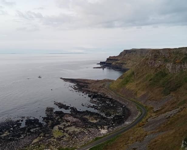 Giant's Causeway, the view from the top of the cliff.
