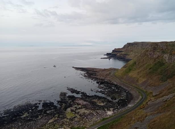 Giant's Causeway, the view from the top of the cliff.