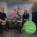 Launching the Climate of Change podcast - a collaboration between Ulster Bank and the Best of Belfast podcast is entrepreneur, Matthew Thompson; John Ferris, Ulster Bank's Regional Ecosystem Manager, and Gabi Burnside, Entrepreneur Acceleration Manager with Ulster Bank.