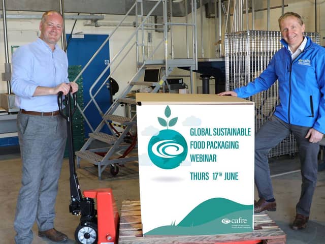 Iain Joannides, Client Manager of Drink, Print and Packaging at Invest Northern Ireland and Ron Gardiner, Senior Packaging Technologist at CAFRE encourage you to join the ‘Global challenges and initiatives for more sustainable food packaging’ webinar on Thursday 17 June at 10am.