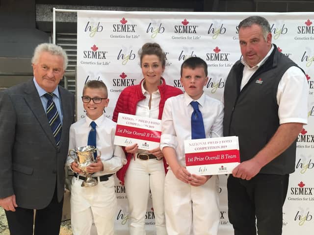 NI Holstein Young Breeders Club B team members James Gregg, Jessica Hall and James Patton, were placed first in the Field to Foto section at Holstein UK's  National Competitions Day in South Wales.