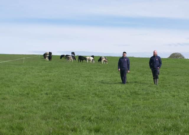 Stuart Cromie ABP & Conor O'Neill on O'Neill's farm