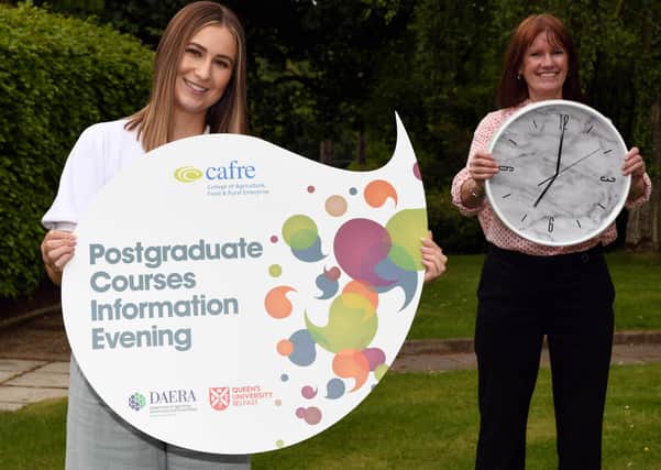 Holly Elkin (Cookstown) has just submitted her Business for Agri-food and Rural Enterprise Master’s project. Holly says “I would recommend that Honours Degree graduates hop online and view the live Postgraduate Courses Information Evening on Tuesday 29th June. I completed the course part-time, whilst working in a food business. I really enjoyed the course which offered great opportunities to share experiences and network with other students.” Join Teresa McCarney, Programme Manager live on Discover CAFRE at 7pm to hear more.