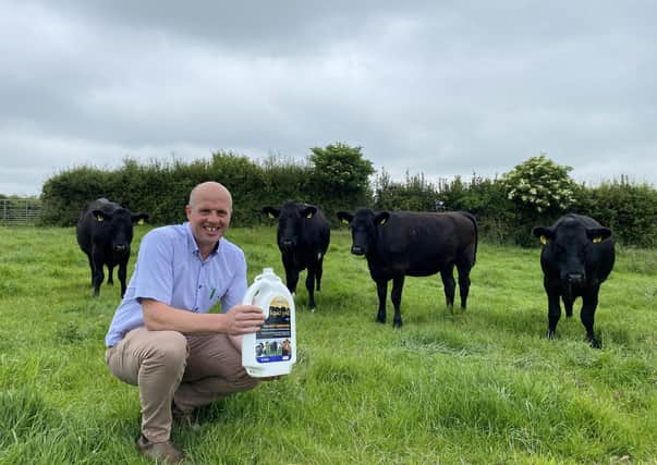 Paul Elwood with Angus weanlings recently drenched with Liquid Gold Cattle