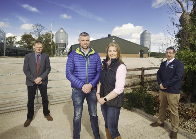 Leading poultry producer Moy Park is continuing its support for Bank of Ireland Open Farm Weekend as the initiative gears up for its 10th anniversary virtual event next month. Pictured on Murrays farm in Aghalee, County Armagh are Gareth and Christina Murray who are participating in this year’s Bank of Ireland Virtual Farm Weekend (Friday July 30-Sunday 1 August) David Brown, deputy president Ulster Farmers’ Union, and David Lawrence, Area Manager for Moy Park. More information at www.openfarmweekend.com