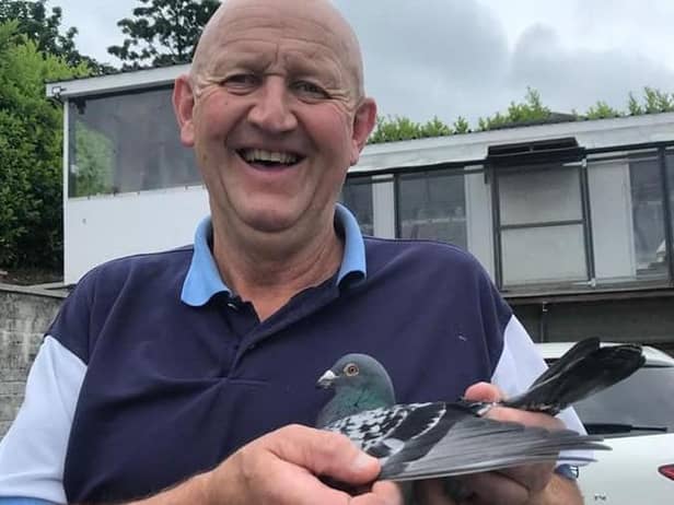 Ron Williamson from Newry & District holding his latest 1st Open NIPA winner, it’s the third time he has won the Premier OB National with the Mighty NIPA.