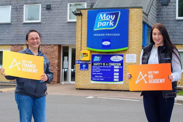 Moy Park, Grantham, Lincolnshire.
Moy Park Academy:
May Park Finance Academy - Siyka Stancheva (finance assistant), left.
Moy Park HR Academy - Armante Teberaite (HR assistant)
Picture: Chris Vaughan Photography for Morrow Communications
Date: May 28, 2021