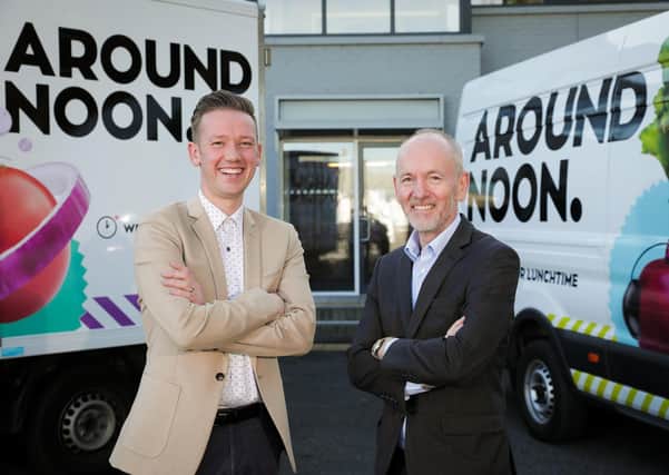 Around Noon CEO, Gareth Chambers (left) and company Chairman, Howard Farquhar (right).