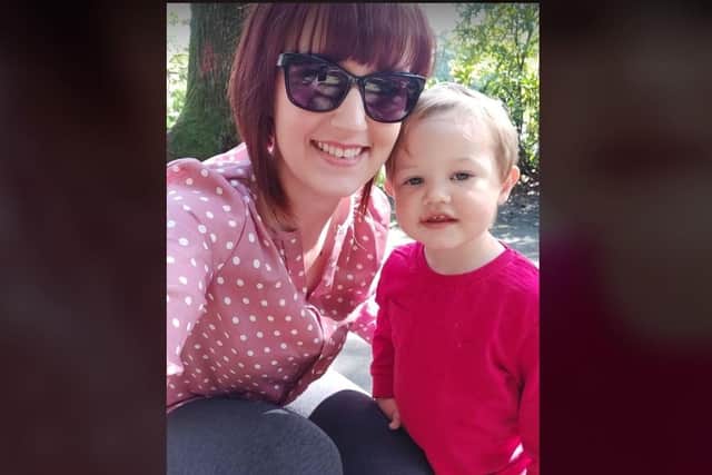 Harry Magee, pictured with his mum Leanne. Little Harry died tragically aged two years and ten months old after an accident near his home  in the Boghead Bridge Road outside Lurgan.