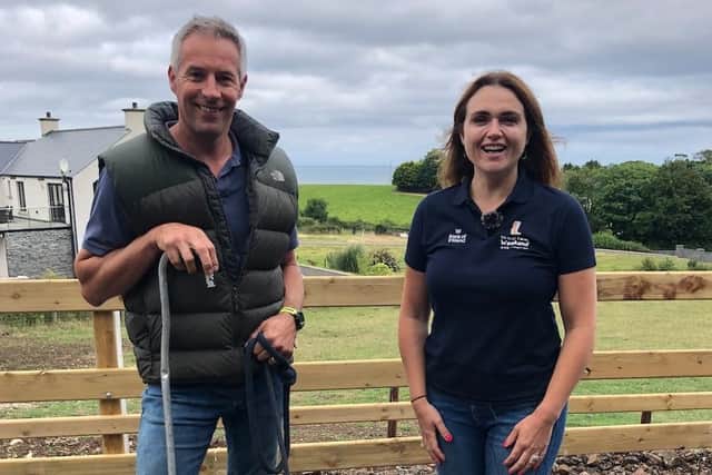Eamonn Matthews and Grainne McGarvey on Briarfield Farm – home to Glenarm Redspark Lamb