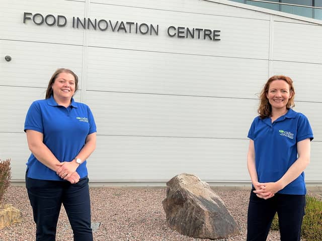 Lesa Steele and Claire Heron from CAFRE who were recently awarded IFST qualifications in Sensory Science