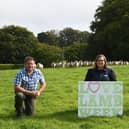 Left to right, Nigel McLaughlin UFU hill farming chair, Lauren Patterson Livestock and Meat Commission marketing and communications manager and Pat McKay UFU beef and lamb chair