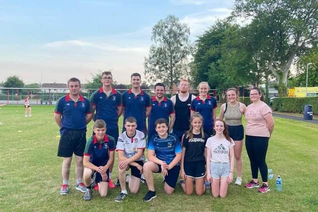 Members from Finvoy YFC who took part in the tag rugby