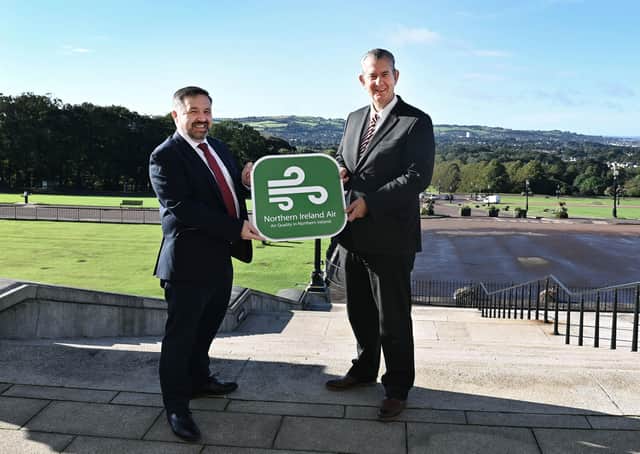 Environment Minister Edwin Poots MLA and Health Minister Robin Swann MLA launch DAERA’s updated Air Quality Alert system