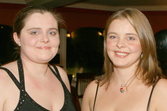 Karena Shaw and Stephanie Fulton pictured at the Finvoy YFC dinner at the Royal Court Hotel in Portrush. Pic Kevin McAuley