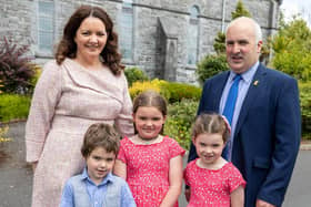 The Rohan family Brian and Norma, with their children Julie, Emily and Liam, at the Embrace Farm annual remembrance service in the Most Holy Rosary Church, Abbeyleix,  Co Laois