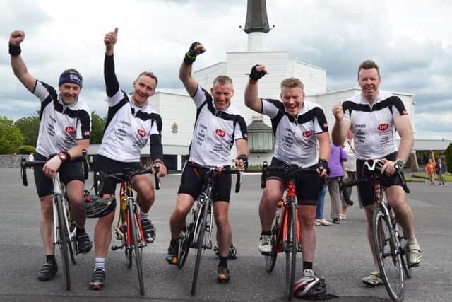 Alan Heaney pictured with some of the ultra cyclists. Image: Facebook