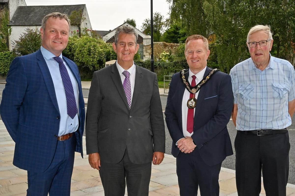 Byron Walters Rural Development Rural Affairs Minister visits Waringstown village renewal scheme